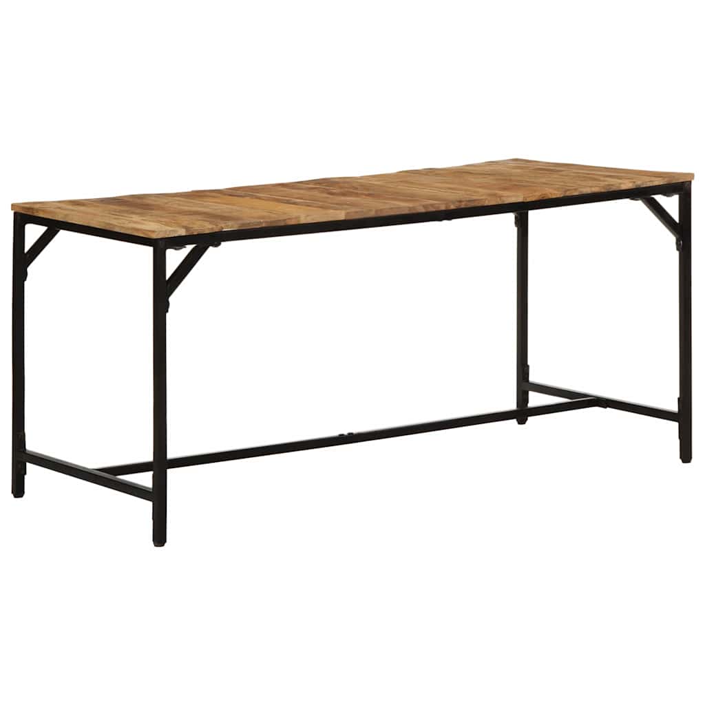 vidaXL Dining Table 160x80x75 cm Solid Wood Rough Mango 1