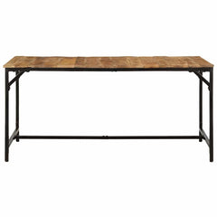 vidaXL Dining Table 160x80x75 cm Solid Wood Rough Mango 2