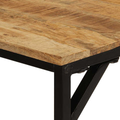 vidaXL Dining Table 160x80x75 cm Solid Wood Rough Mango 5