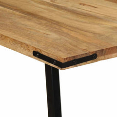 vidaXL Dining Table 160x80x75 cm Solid Wood Mango 5