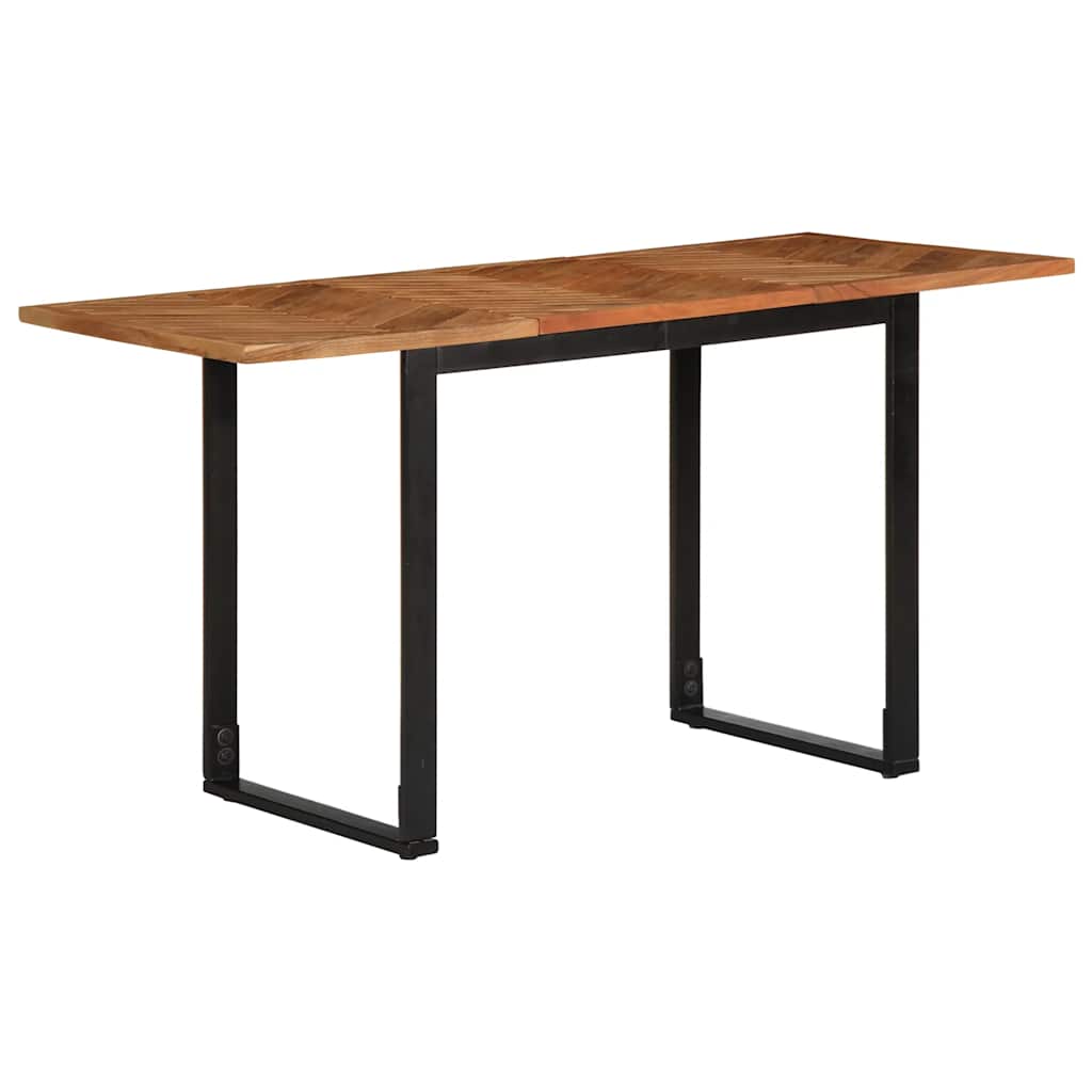 vidaXL Dining Table 140x70x75 cm Solid Wood Acacia 1
