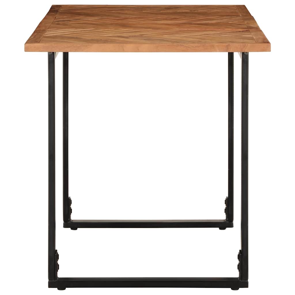 vidaXL Dining Table 140x70x75 cm Solid Wood Acacia 3
