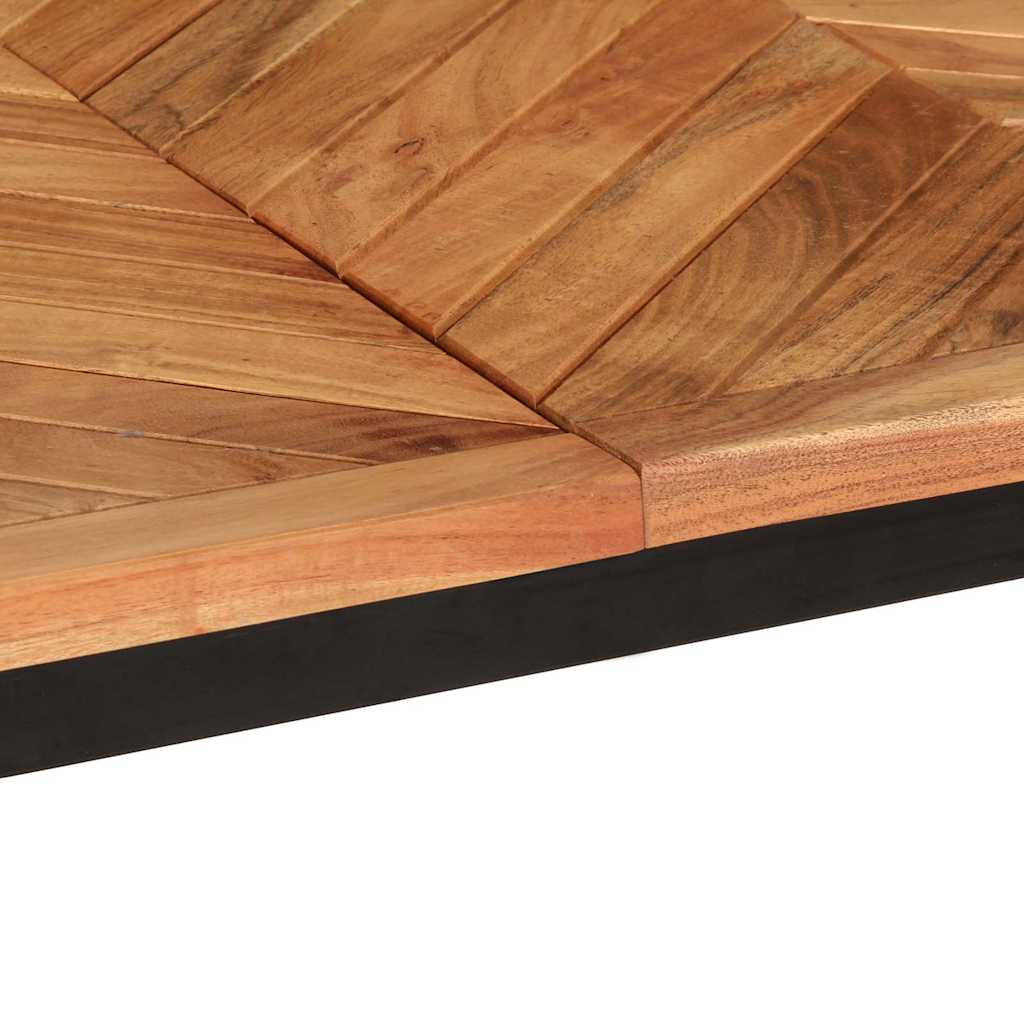 vidaXL Dining Table 140x70x75 cm Solid Wood Acacia 6