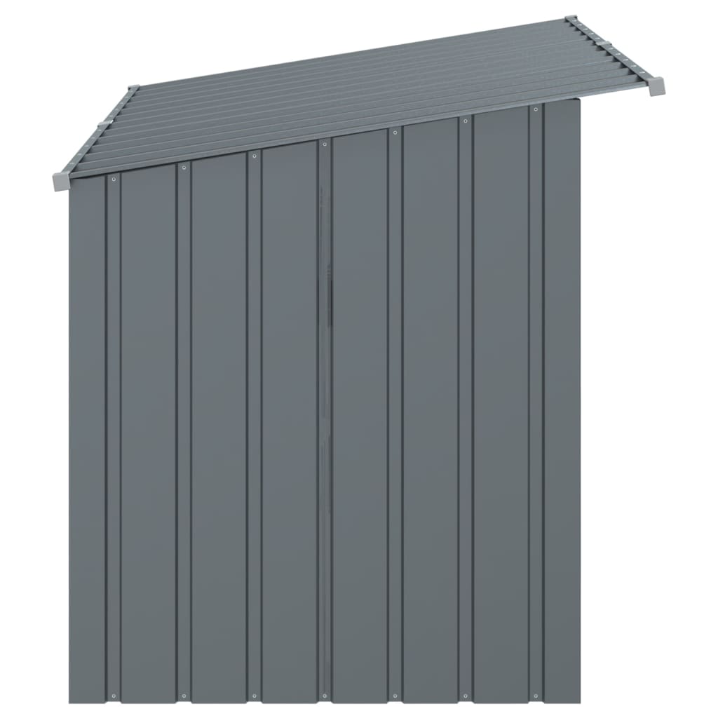 Dog House with Run Anthracite Galvanised Steel 91 cm