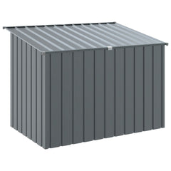 Dog House with Run Anthracite Galvanised Steel 91 cm