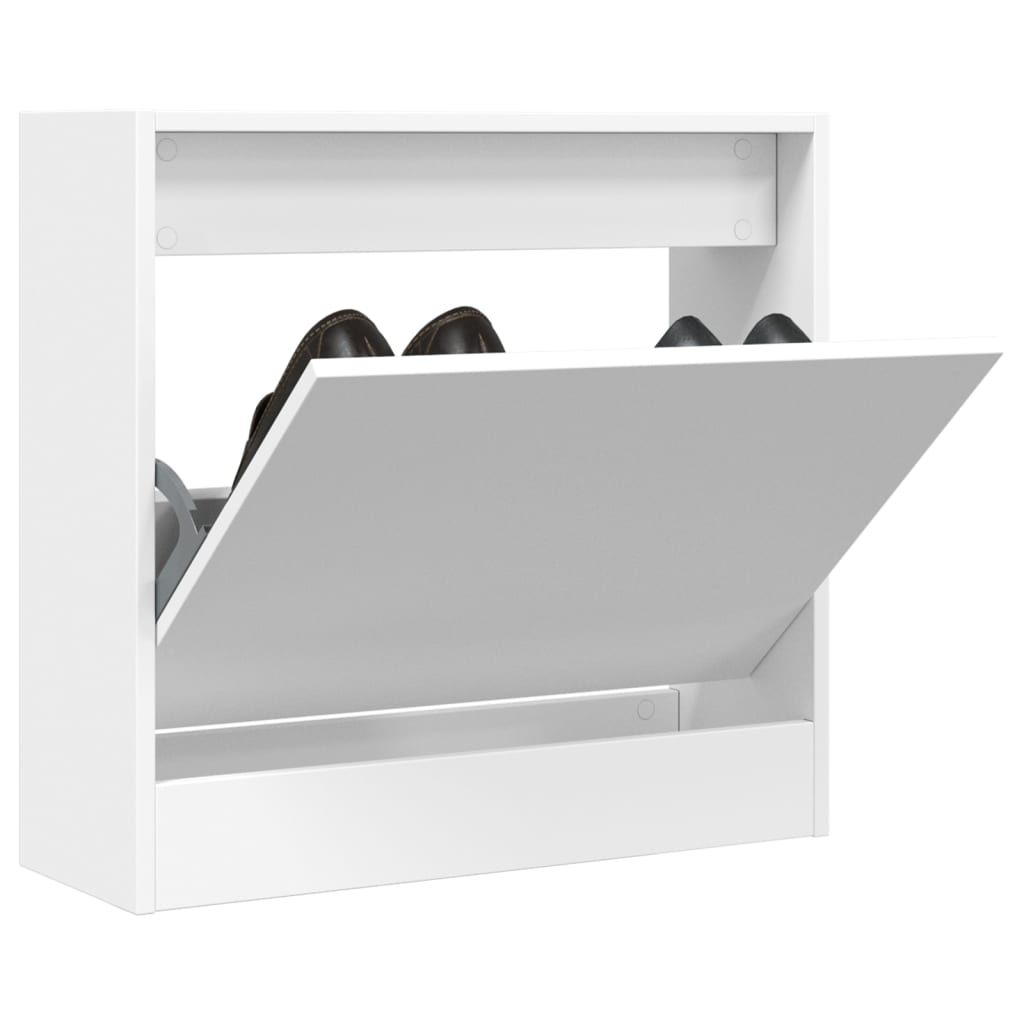 vidaXL Shoe Cabinet White 60x21x57 cm Engineered Wood 1