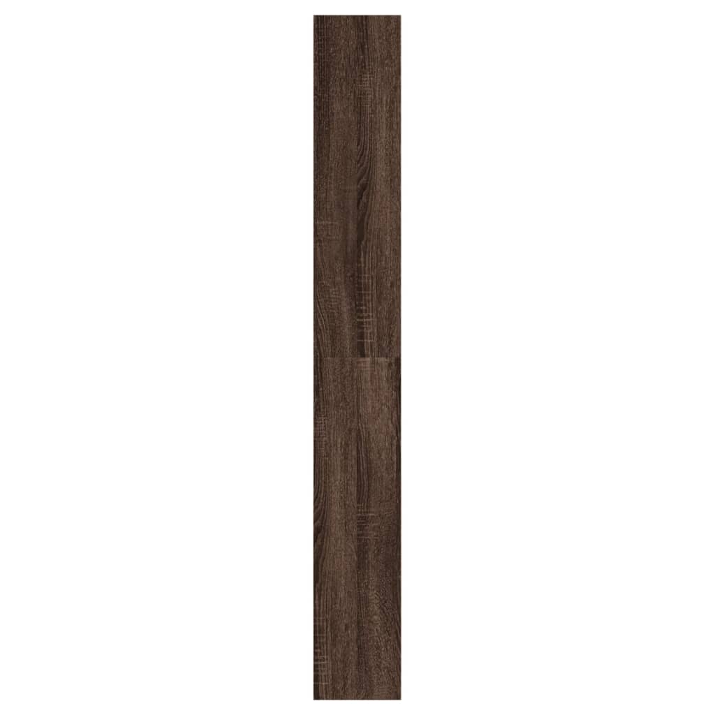 vidaXL Shoe Cabinet Brown Oak 60x21x163.5 cm Engineered Wood 6