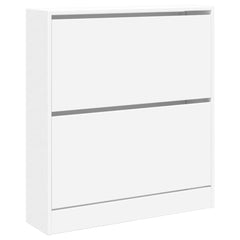 vidaXL Shoe Cabinet White 80x21x87.5 cm Engineered Wood 4
