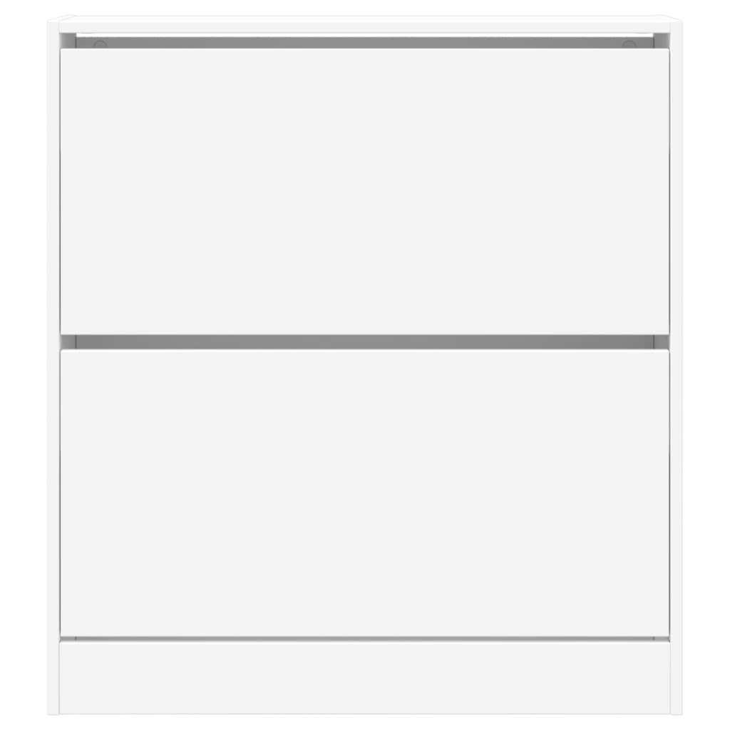 vidaXL Shoe Cabinet White 80x21x87.5 cm Engineered Wood 5