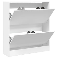 vidaXL Shoe Cabinet White 80x21x87.5 cm Engineered Wood 1