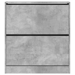 vidaXL Shoe Cabinet Concrete Grey 80x21x87.5 cm Engineered Wood 5