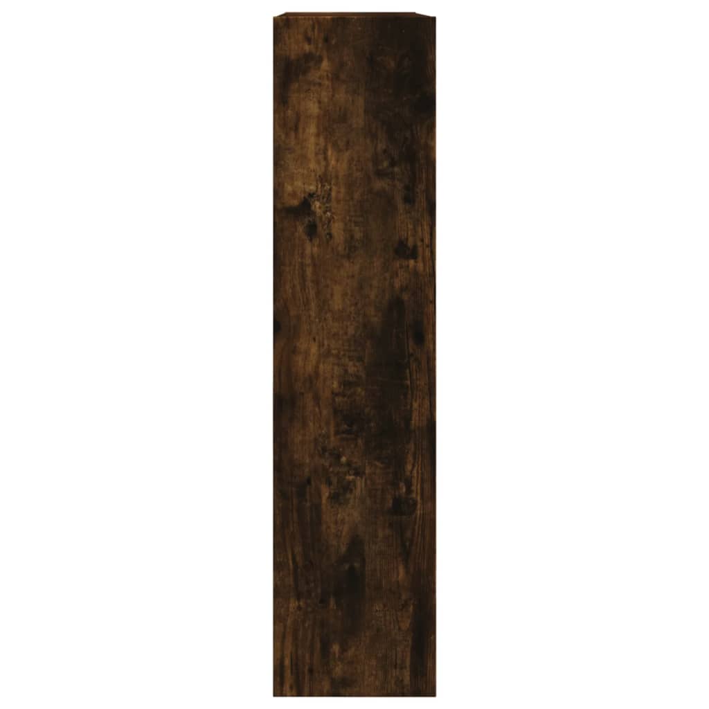 vidaXL Shoe Cabinet Smoked Oak 80x21x87.5 cm Engineered Wood 6