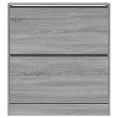 vidaXL Shoe Cabinet Grey Sonoma 80x21x87.5 cm Engineered Wood 5
