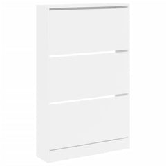 vidaXL Shoe Cabinet White 80x21x125.5 cm Engineered Wood 4