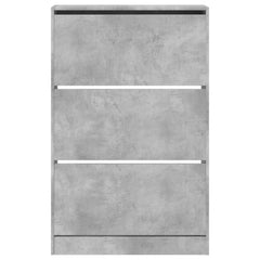 vidaXL Shoe Cabinet Concrete Grey 80x21x125.5 cm Engineered Wood 5