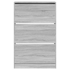 vidaXL Shoe Cabinet Grey Sonoma 80x21x125.5 cm Engineered Wood 5