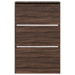 vidaXL Shoe Cabinet Brown Oak 80x21x125.5 cm Engineered Wood 5