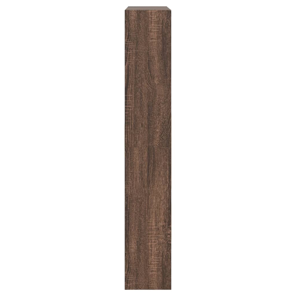 vidaXL Shoe Cabinet Brown Oak 80x21x125.5 cm Engineered Wood 6
