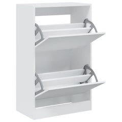 vidaXL Shoe Cabinet White 60x34x96.5 cm Engineered Wood 2
