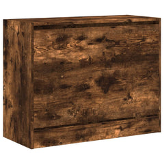 vidaXL Shoe Cabinet Smoked Oak 80x34x63 cm Engineered Wood 4
