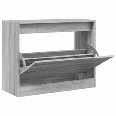 vidaXL Shoe Cabinet Grey Sonoma 80x34x63 cm Engineered Wood 2