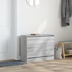 vidaXL Shoe Cabinet Grey Sonoma 80x34x63 cm Engineered Wood 3