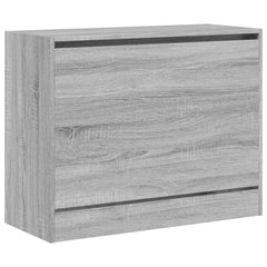 vidaXL Shoe Cabinet Grey Sonoma 80x34x63 cm Engineered Wood 4