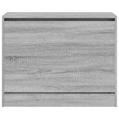 vidaXL Shoe Cabinet Grey Sonoma 80x34x63 cm Engineered Wood 5