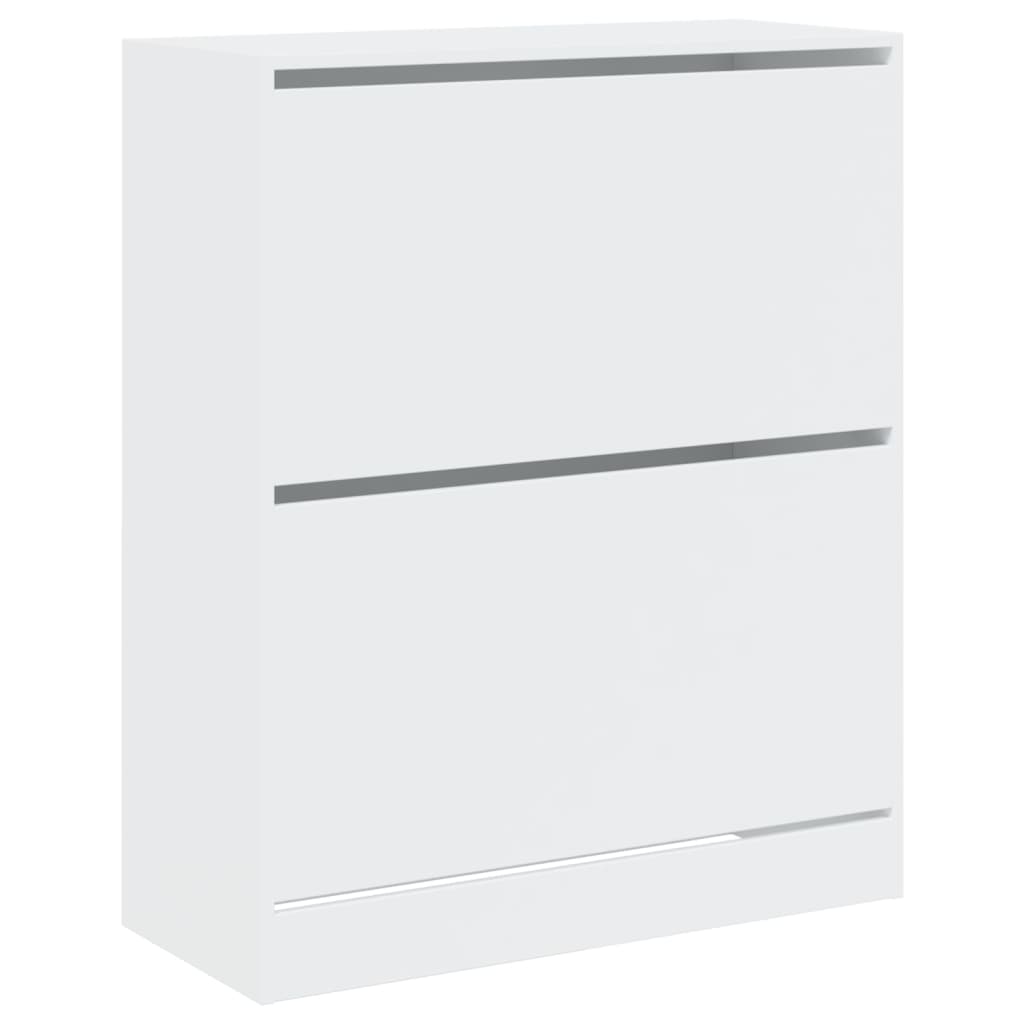 vidaXL Shoe Cabinet White 80x34x96.5 cm Engineered Wood 4
