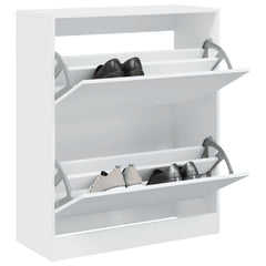 vidaXL Shoe Cabinet White 80x34x96.5 cm Engineered Wood 1