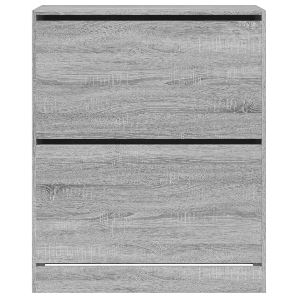 vidaXL Shoe Cabinet Grey Sonoma 80x34x96.5 cm Engineered Wood 5
