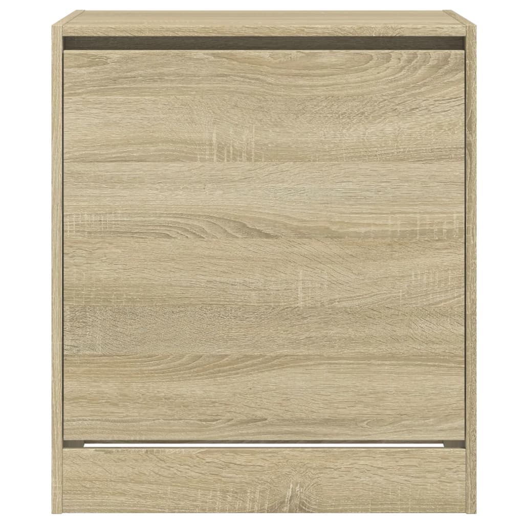 vidaXL Shoe Cabinet Sonoma Oak 60x42x69 cm Engineered Wood 5