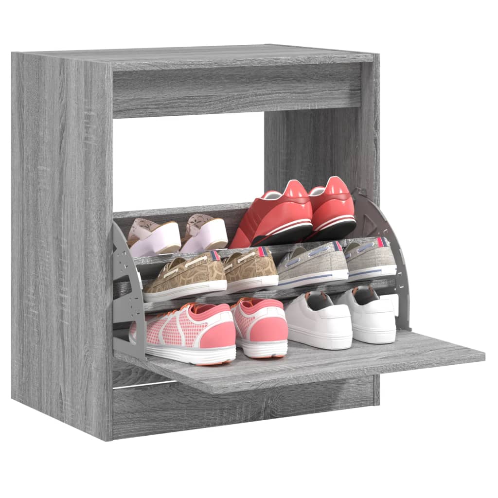 vidaXL Shoe Cabinet with 2 Flip-Drawers Width 60 cm Depth 42 cm
