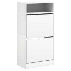 vidaXL Shoe Cabinet White 60x34x116 cm Engineered Wood 4