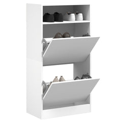 vidaXL Shoe Cabinet White 60x34x116 cm Engineered Wood 1
