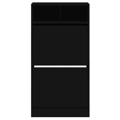 vidaXL Shoe Cabinet Black 60x34x116 cm Engineered Wood 5