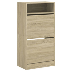 vidaXL Shoe Cabinet Sonoma Oak 60x34x116 cm Engineered Wood 4