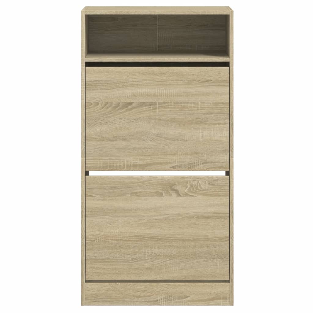 vidaXL Shoe Cabinet Sonoma Oak 60x34x116 cm Engineered Wood 5