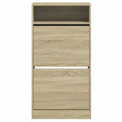 vidaXL Shoe Cabinet Sonoma Oak 60x34x116 cm Engineered Wood 5