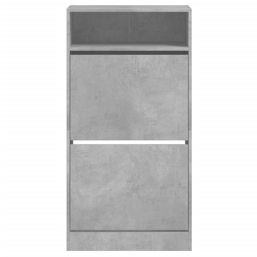 vidaXL Shoe Cabinet Concrete Grey 60x34x116 cm Engineered Wood 5