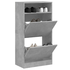 vidaXL Shoe Cabinet Concrete Grey 60x34x116 cm Engineered Wood 1
