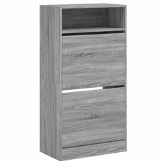 vidaXL Shoe Cabinet Grey Sonoma 60x34x116 Engineered Wood 4