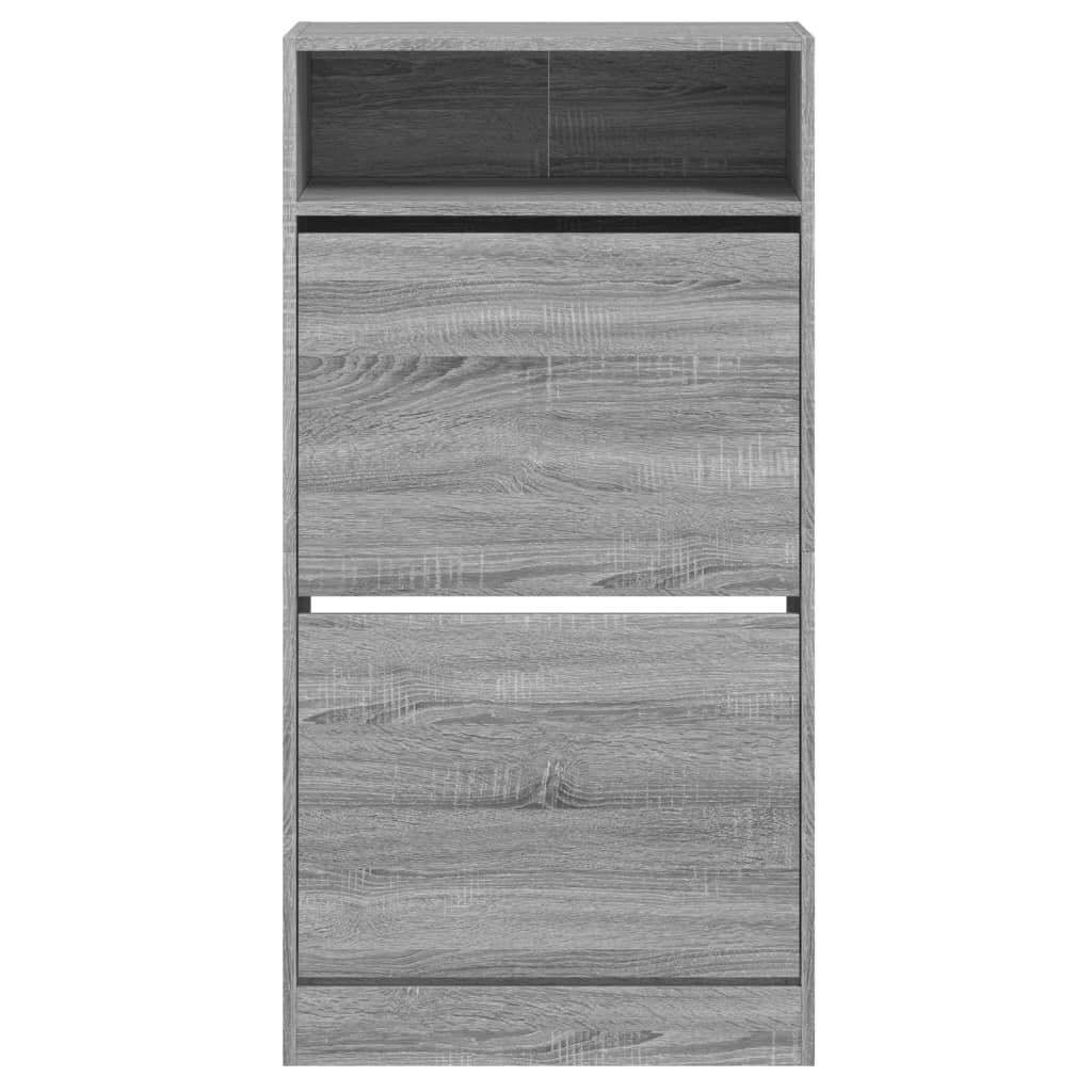 vidaXL Shoe Cabinet Grey Sonoma 60x34x116 Engineered Wood 5