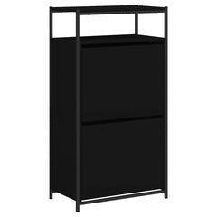 vidaXL Shoe Cabinet Black 4