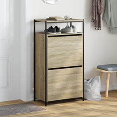 vidaXL Shoe Cabinet Sonoma Oak N/A 3