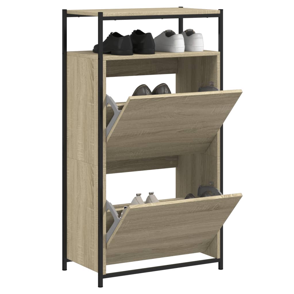 vidaXL Shoe Cabinet Sonoma Oak N/A 1