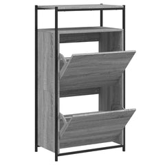 vidaXL Shoe Cabinet Grey Sonoma 2