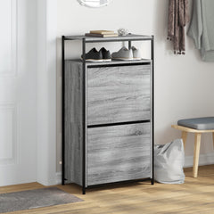 vidaXL Shoe Cabinet Grey Sonoma 3