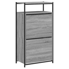 vidaXL Shoe Cabinet Grey Sonoma 4