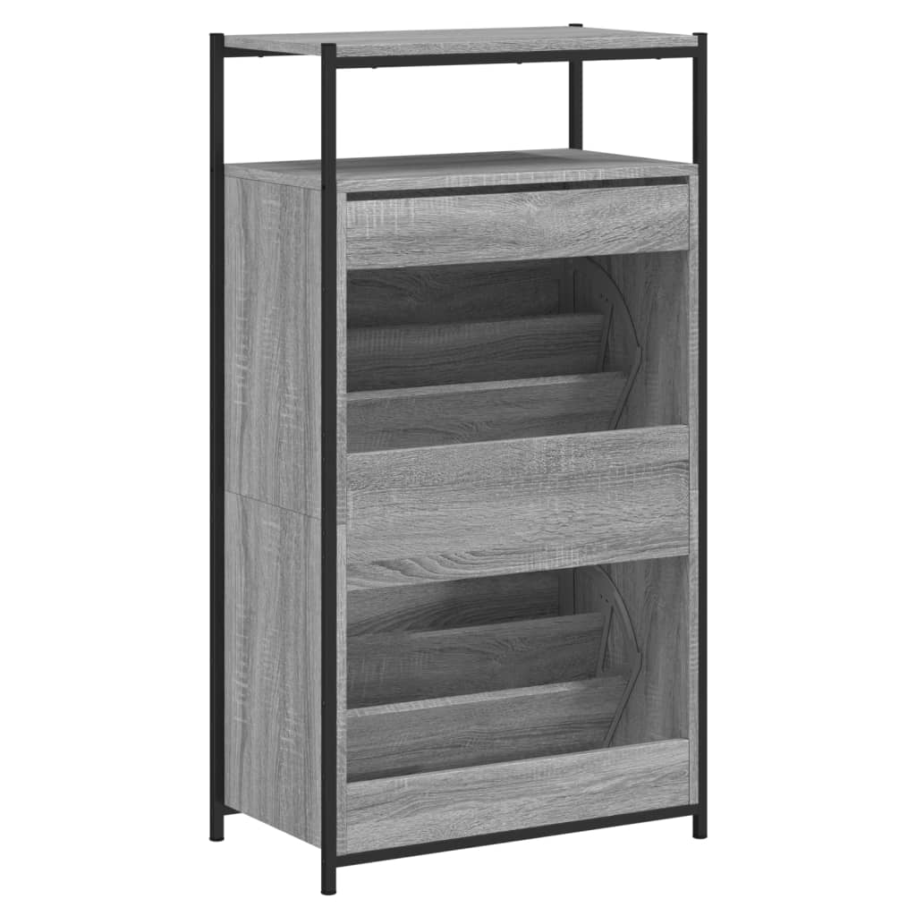vidaXL Shoe Cabinet Grey Sonoma 6
